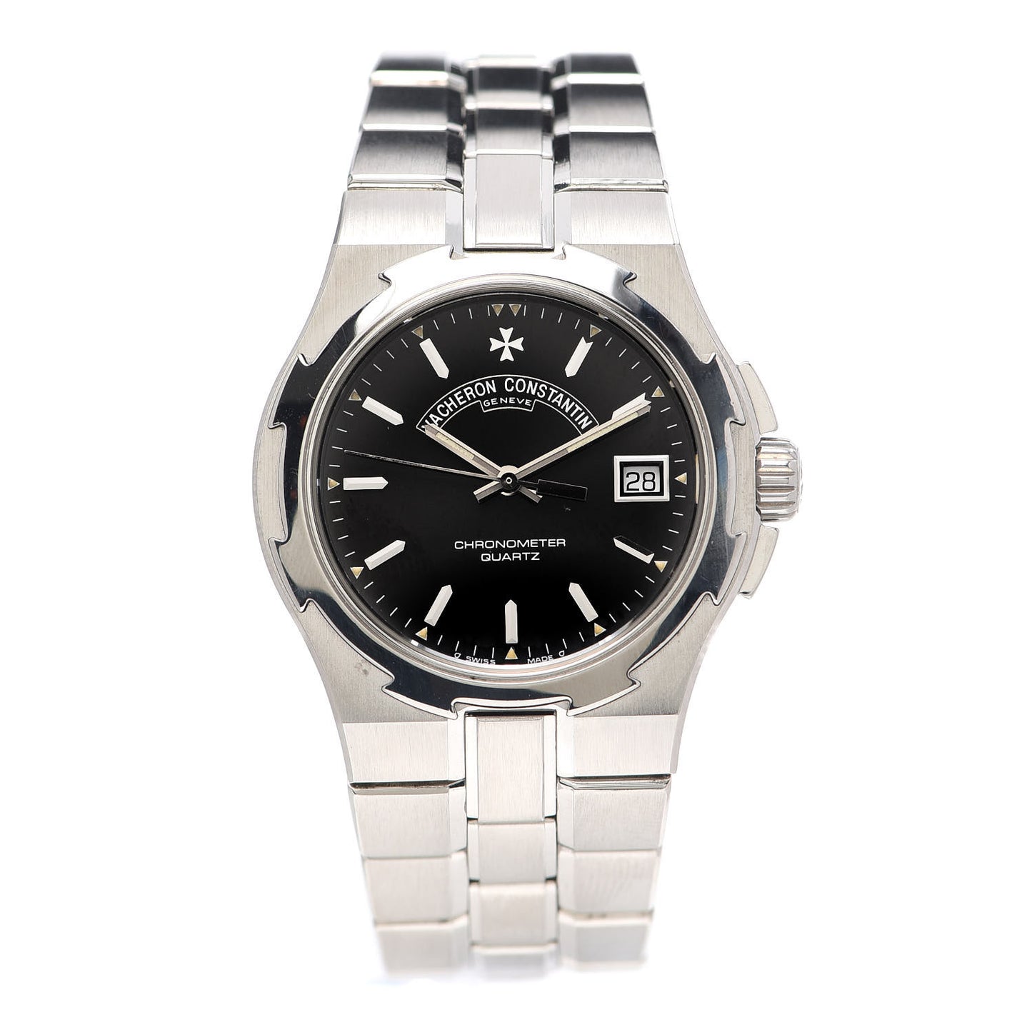 Stainless Steel 35mm Overseas Quartz Watch Black 72050