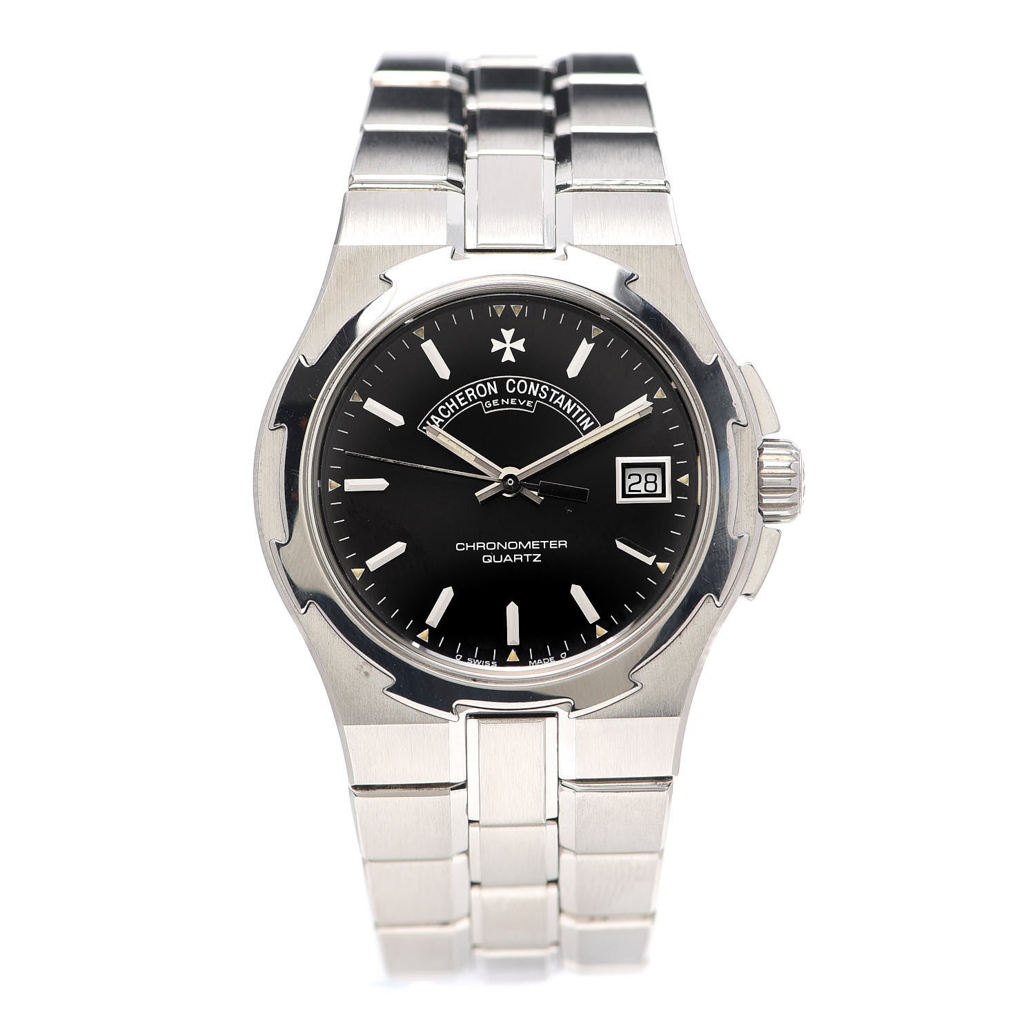 Vacheron Constantin Stainless Steel 35mm Overseas Quartz Watch Black 72050 1 of 5