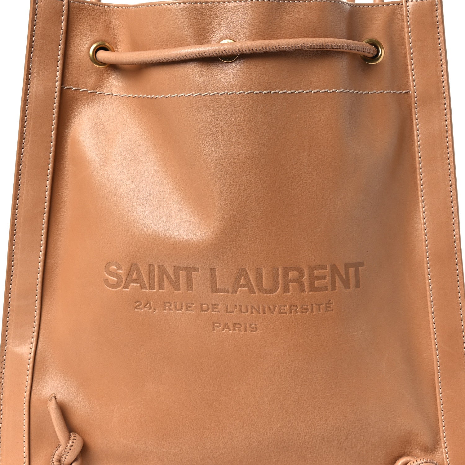 Saint Laurent Calfskin Backpack Vintage Brown 8 of 13