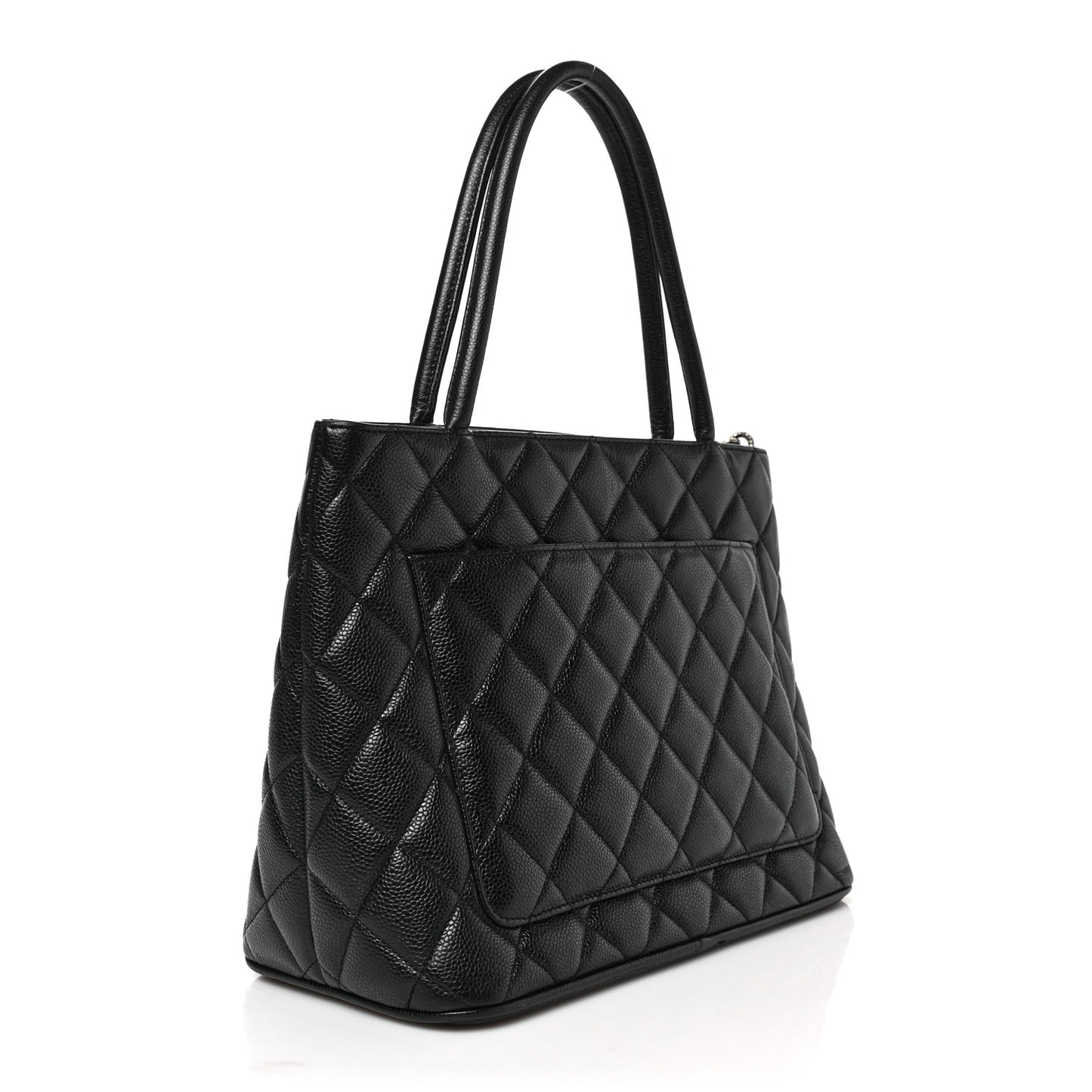 Caviar Quilted Medallion Tote Black