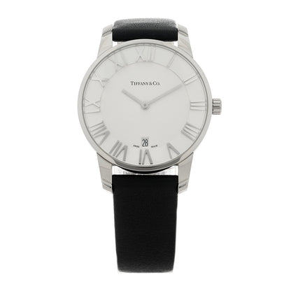 Tiffany Stainless Steel Calfskin 37mm Atlas 2-Hand Quartz Watch 1 of 4