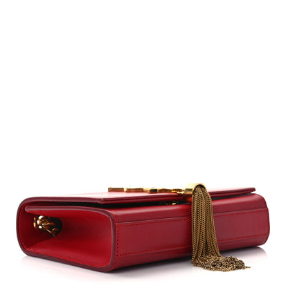 Saint Laurent Calfskin Small Classic Monogram Kate Tassel Satchel Red 4 of 8