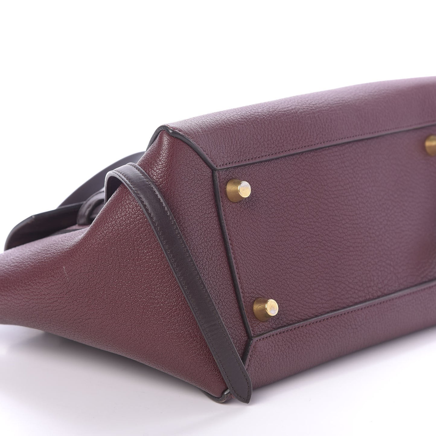 Goatskin Smooth Calfskin Mini Belt Bag Burgundy