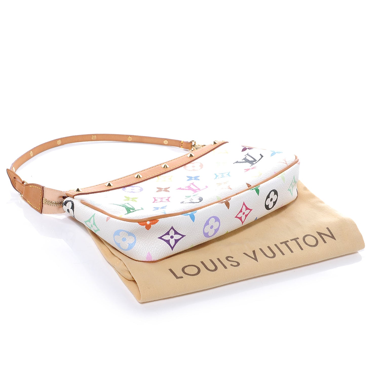 Monogram Multicolor Pochette Accessories White