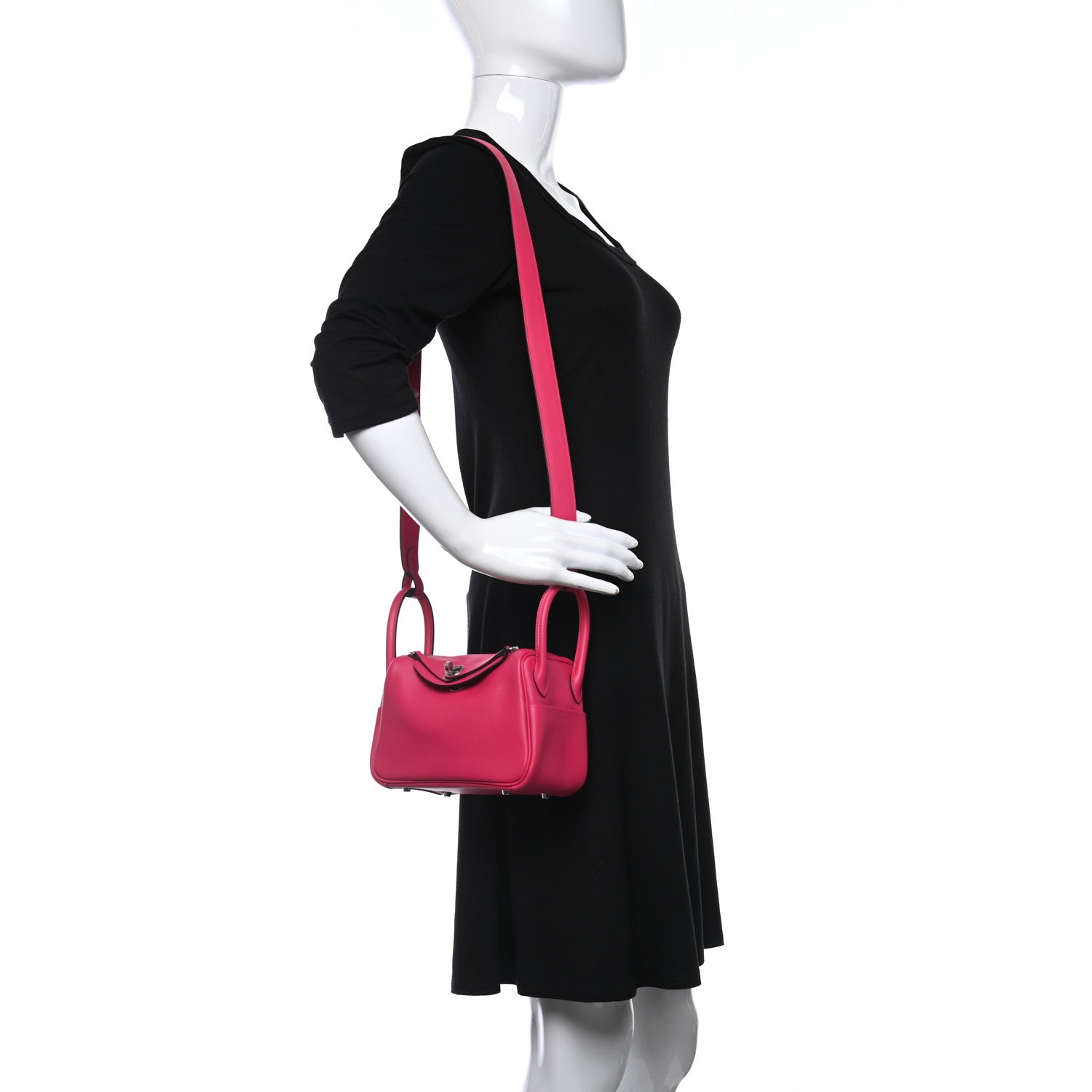 Hermes Swift Verso Mini Lindy 20 Rose Mexico Rouge Piment 2 of 9