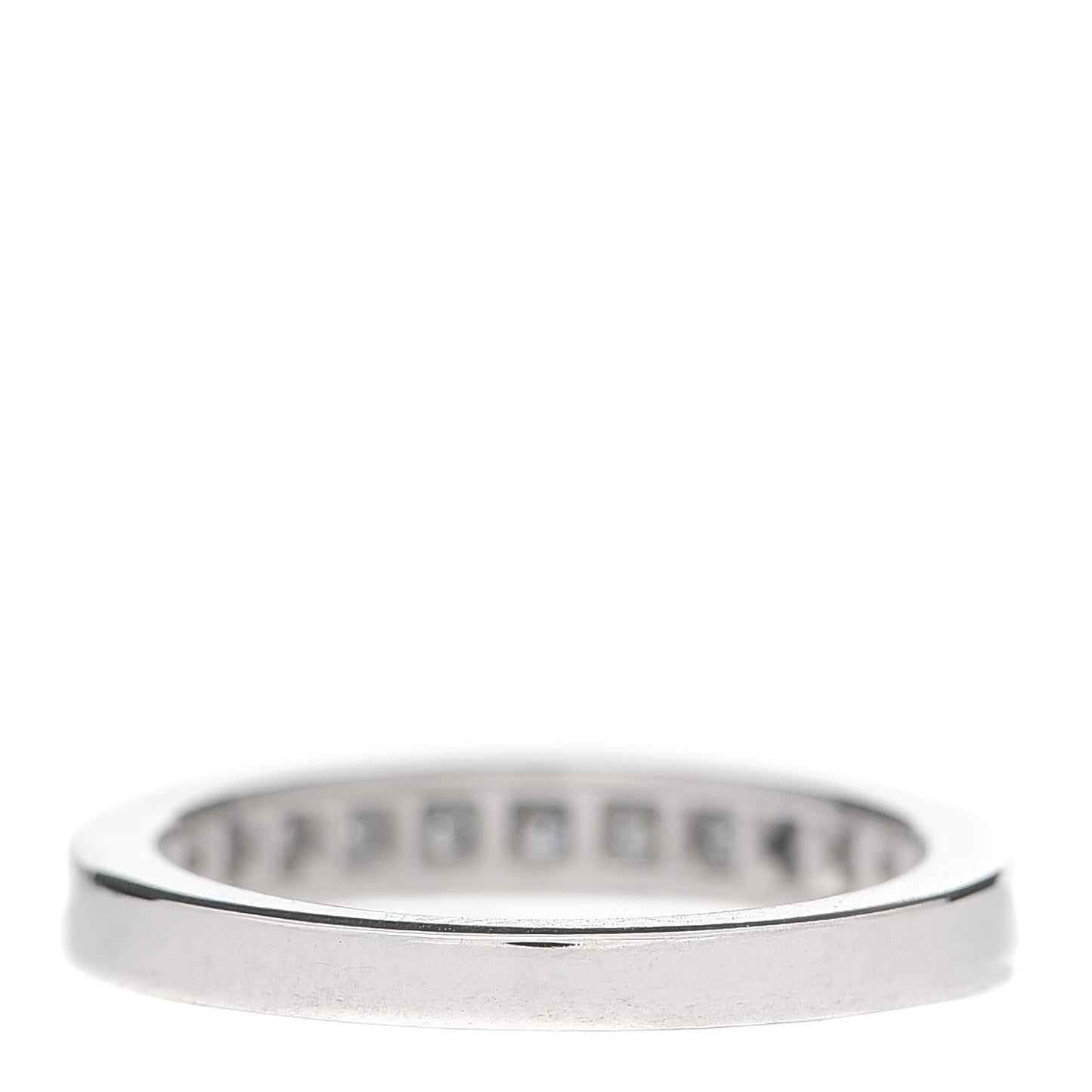 Platinum Diamond .26ct 3mm Half Circle Wedding Band Ring 46 3.75