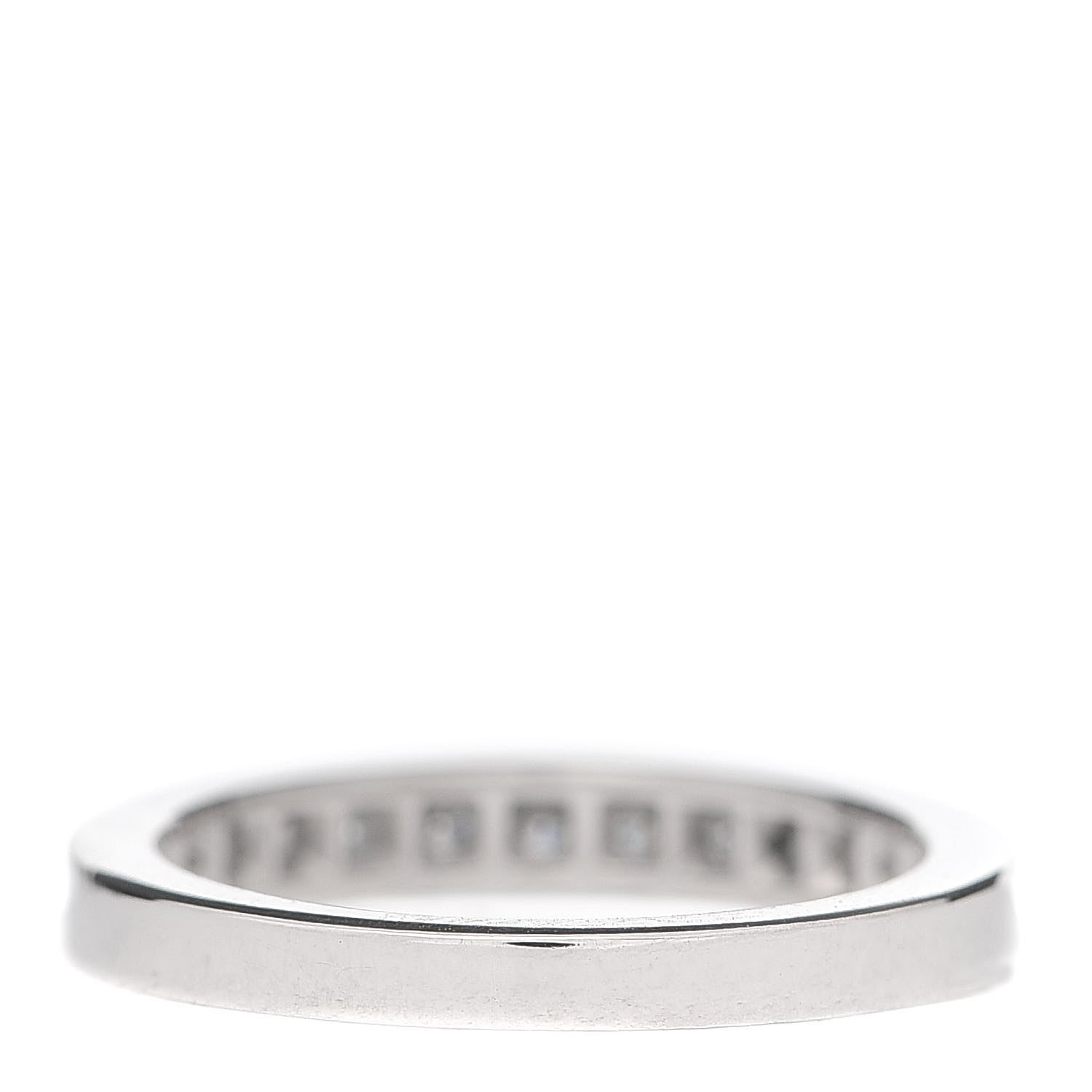 Tiffany Platinum Diamond .26ct 3mm Half Circle Wedding Band Ring 46 3.75 3 of 5