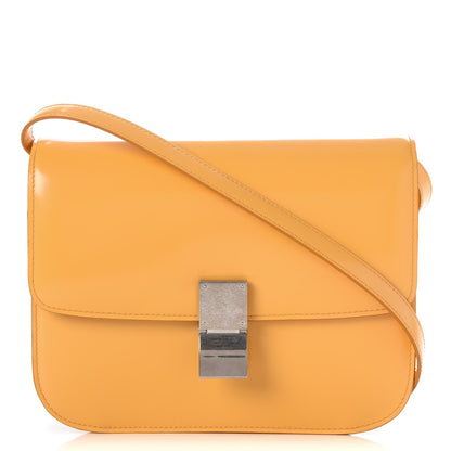 Celine Spazzolato Calfskin Medium Classic Box Flap Bag Corn 1 of 10