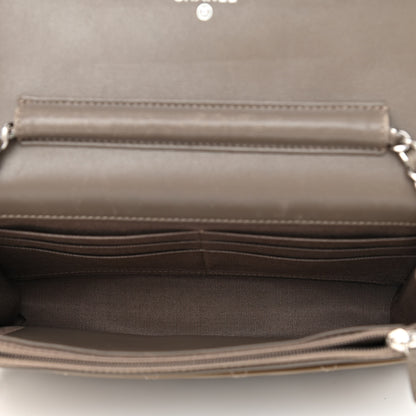 Chanel Patent Quilted Wallet On Chain WOC Brown 5 of 15