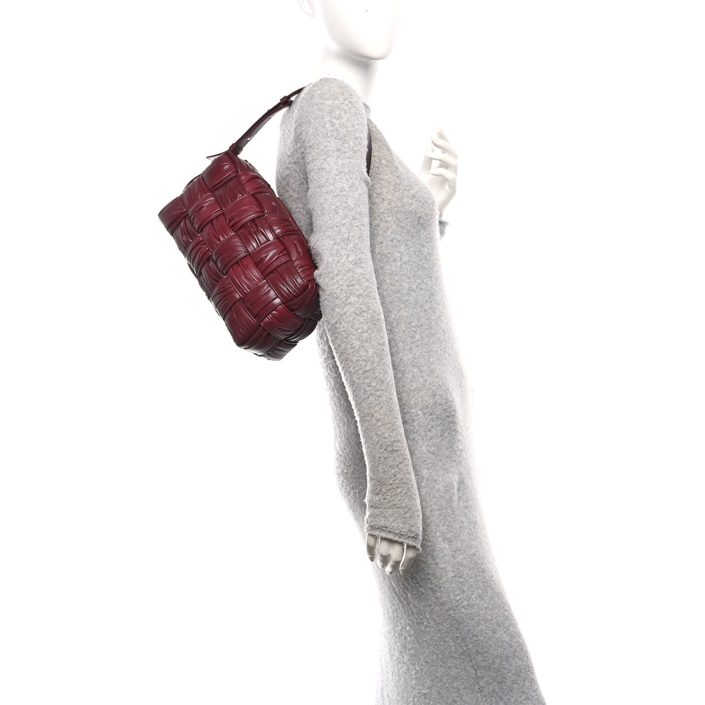 Paper Calfskin Intreccio Plisse Cassette Camera Bag Barolo