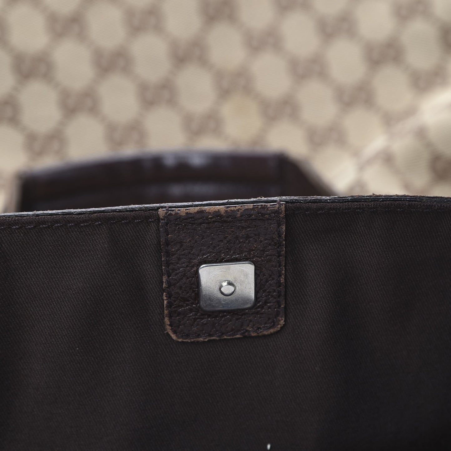 Monogram Large Tote Dark Brown