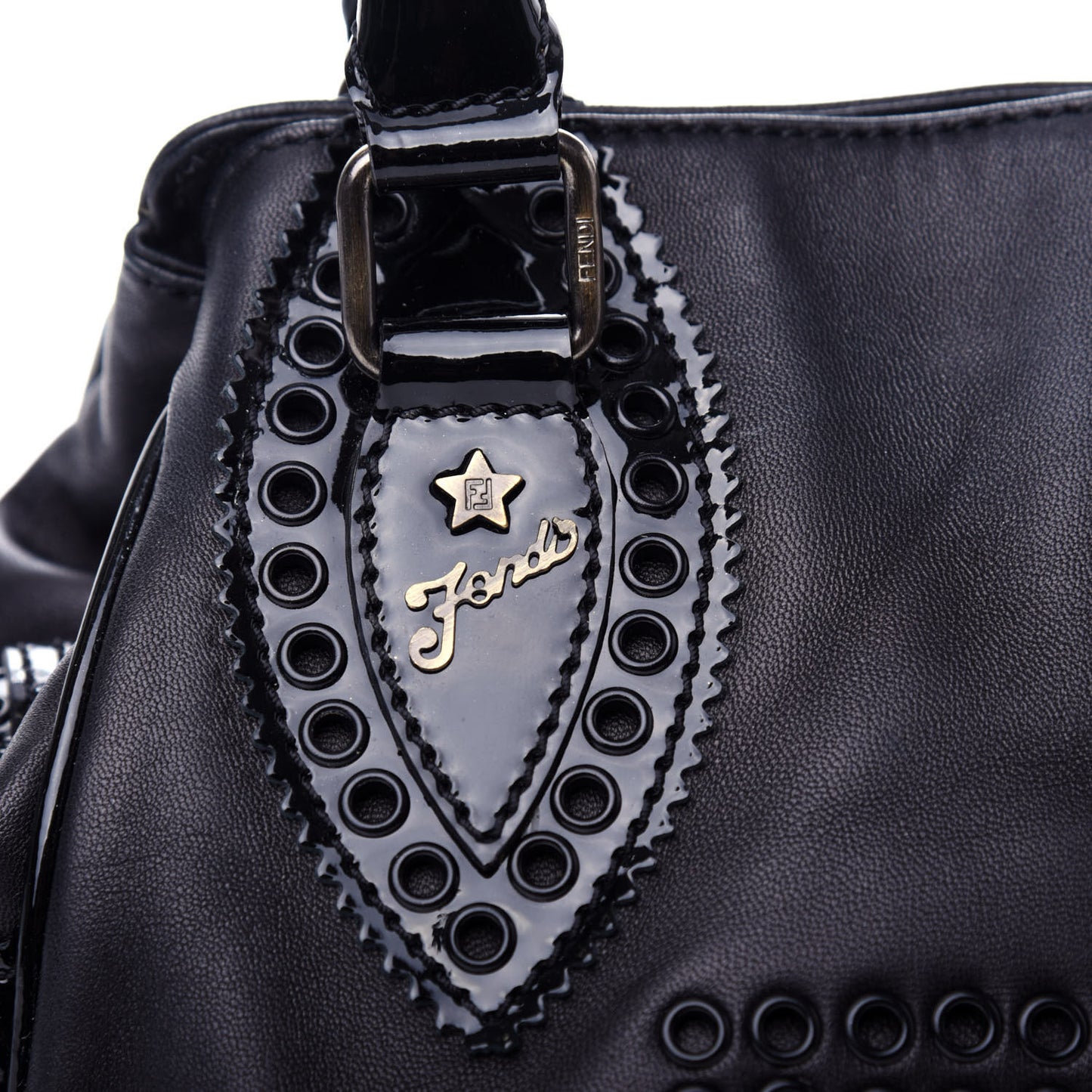 Nappa Patent Grommet Bag De Jour Black