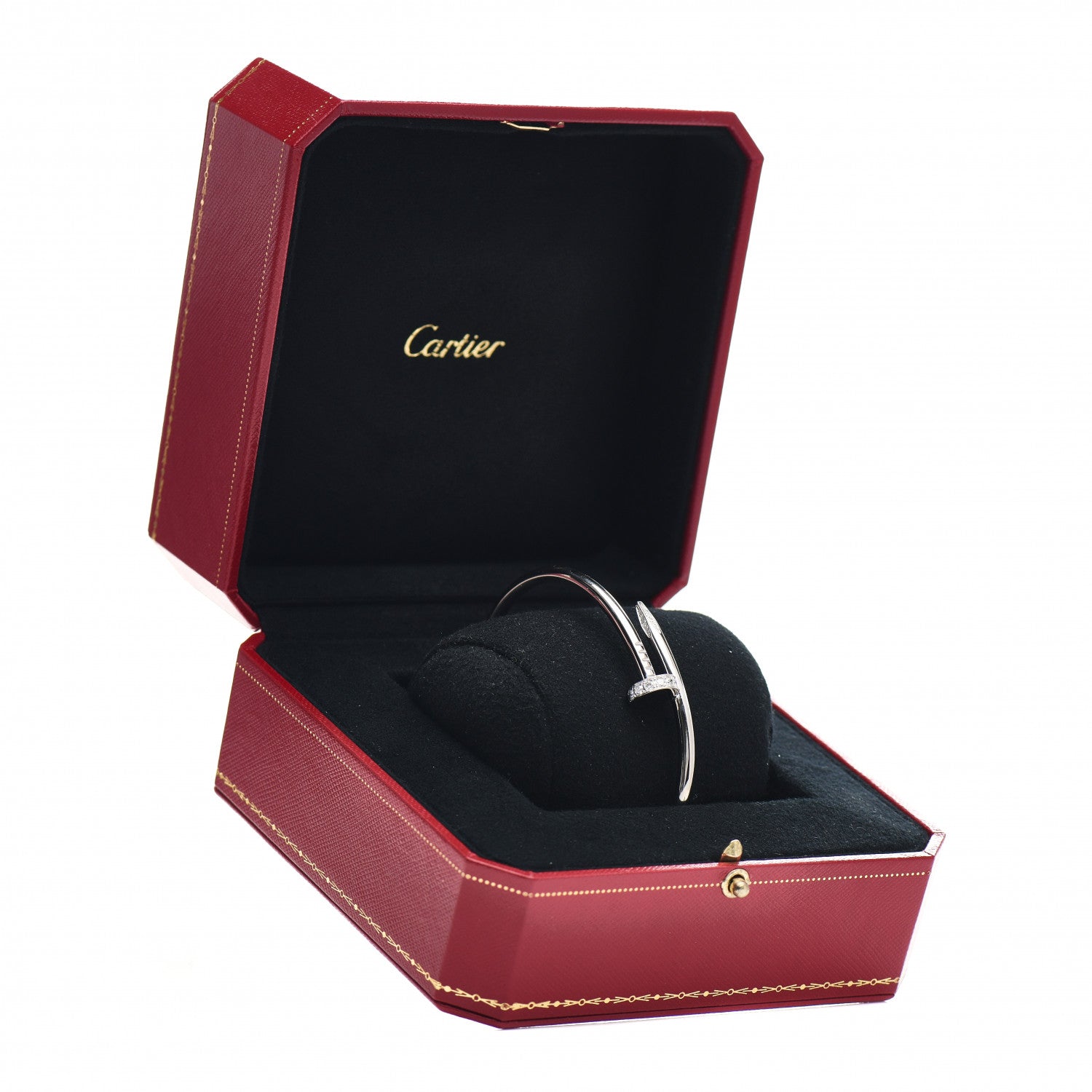 Cartier 18K White Gold Diamond Juste Un Clou Bracelet 19 6 of 6