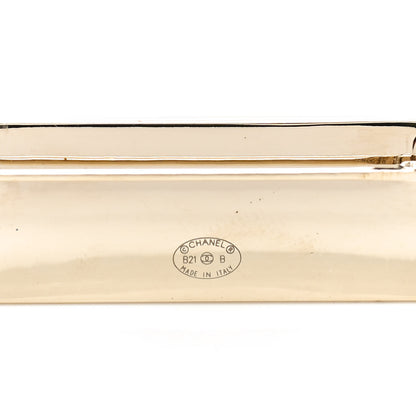 Chanel Metal Enamel Logo Brooch Gold 3 of 3