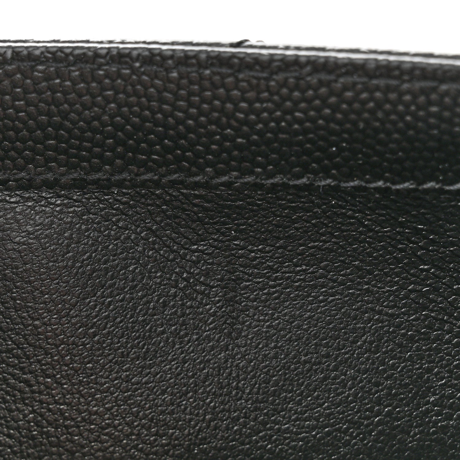 Saint Laurent Grain De Poudre Matelasse Chevron Monogram Chain Wallet Black 11 of 11