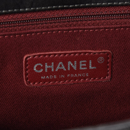 Chanel Metallic Aged Calfskin Quilted Large Pondichery Flap Dark Grey 9 of 10