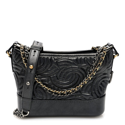 Chanel Aged Calfskin CC Quilted Small Gabrielle Hobo Black 1 of 10