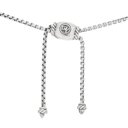 David Yurman Sterling Silver Diamond 32mm Stax Pendant Necklace 4 of 4