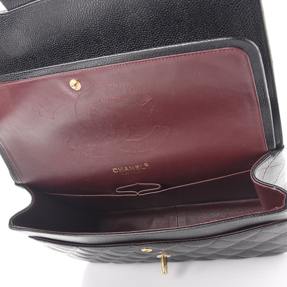 Chanel Caviar Quilted Jumbo Double Flap Black 5 of 9
