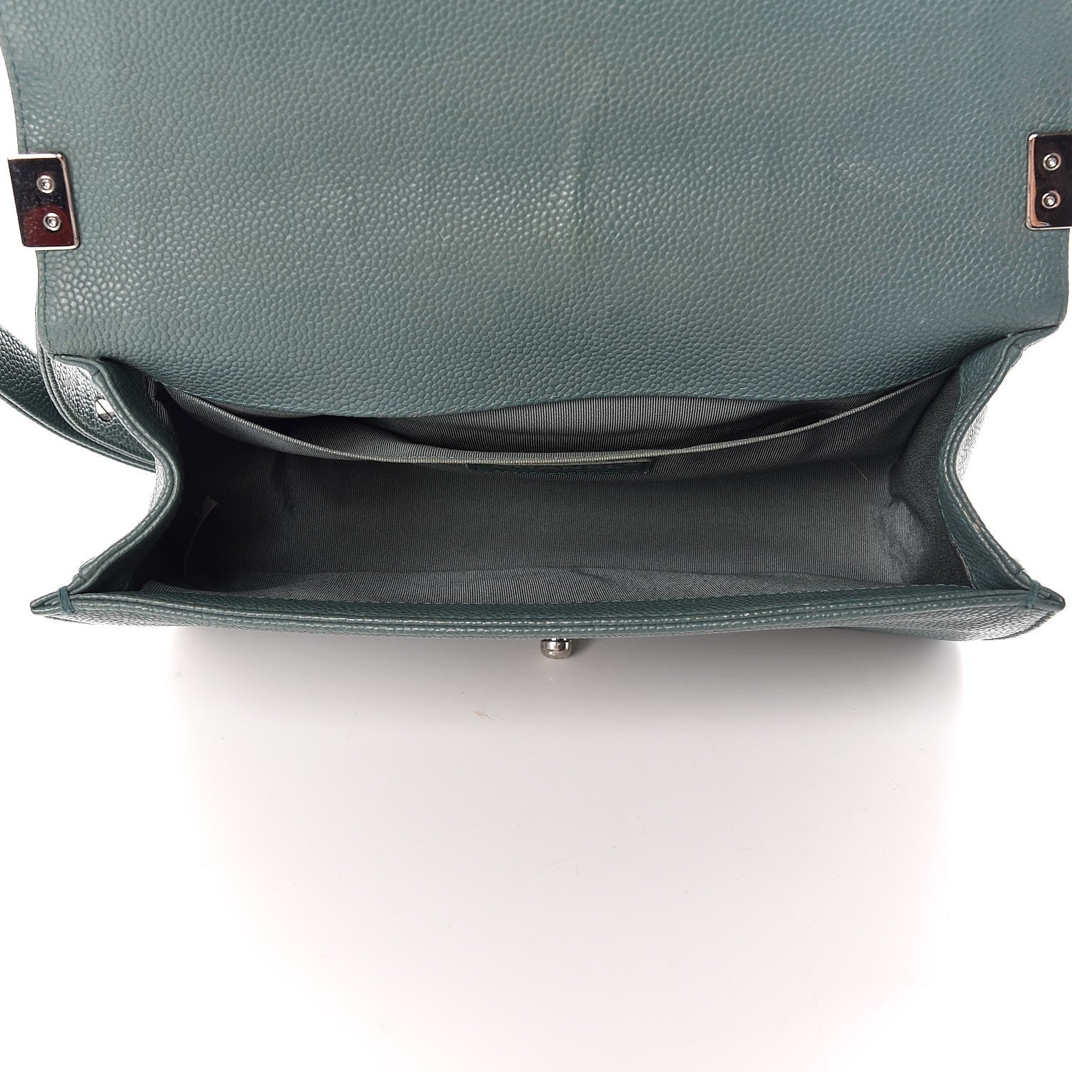 Chanel Caviar Quilted Medium Boy Flap Dark Green 5 of 13