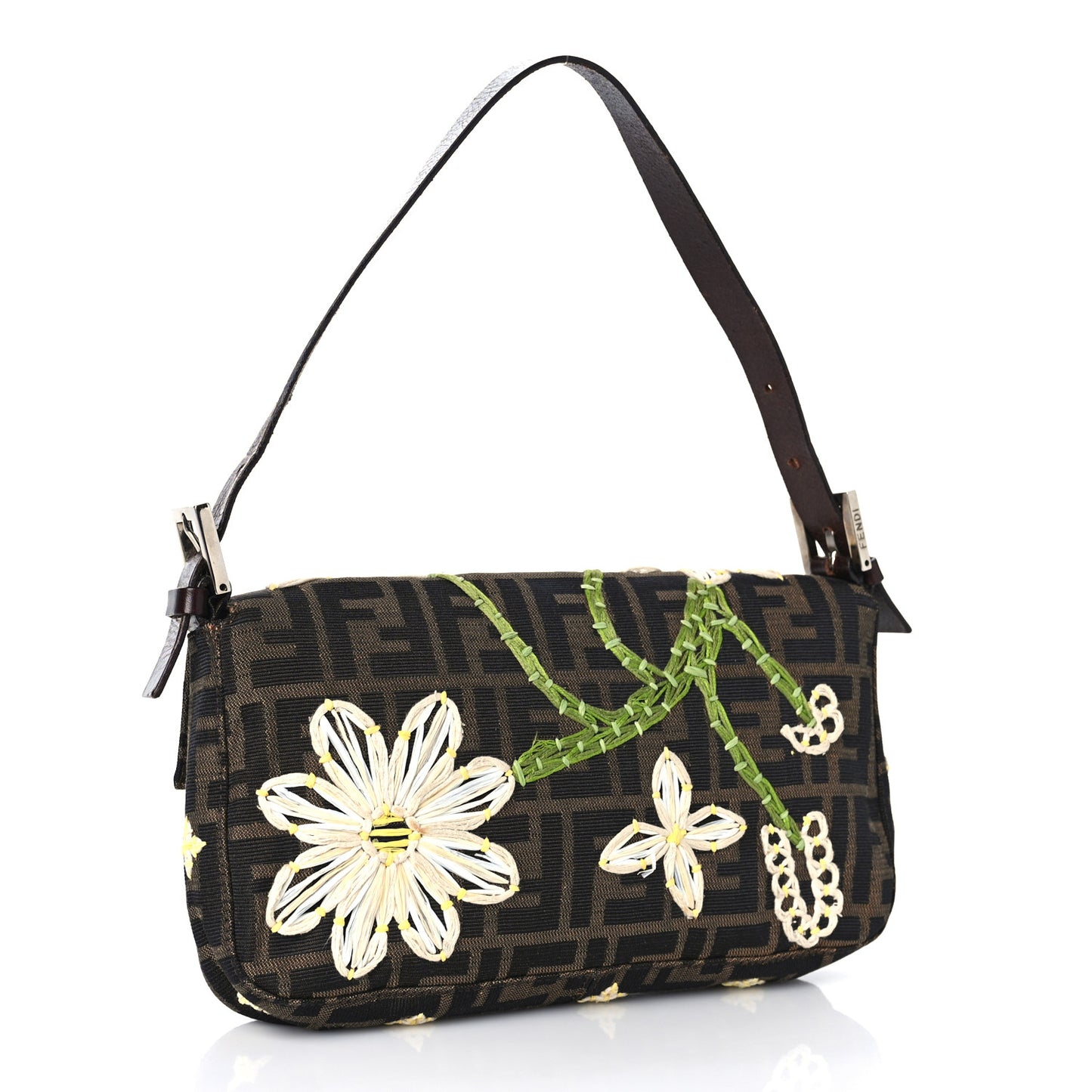 Zucca Flower Applique Baguette Tobacco