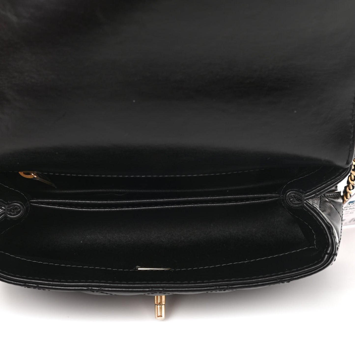 Calfskin Quilted Mini Coco Handle Flap Black