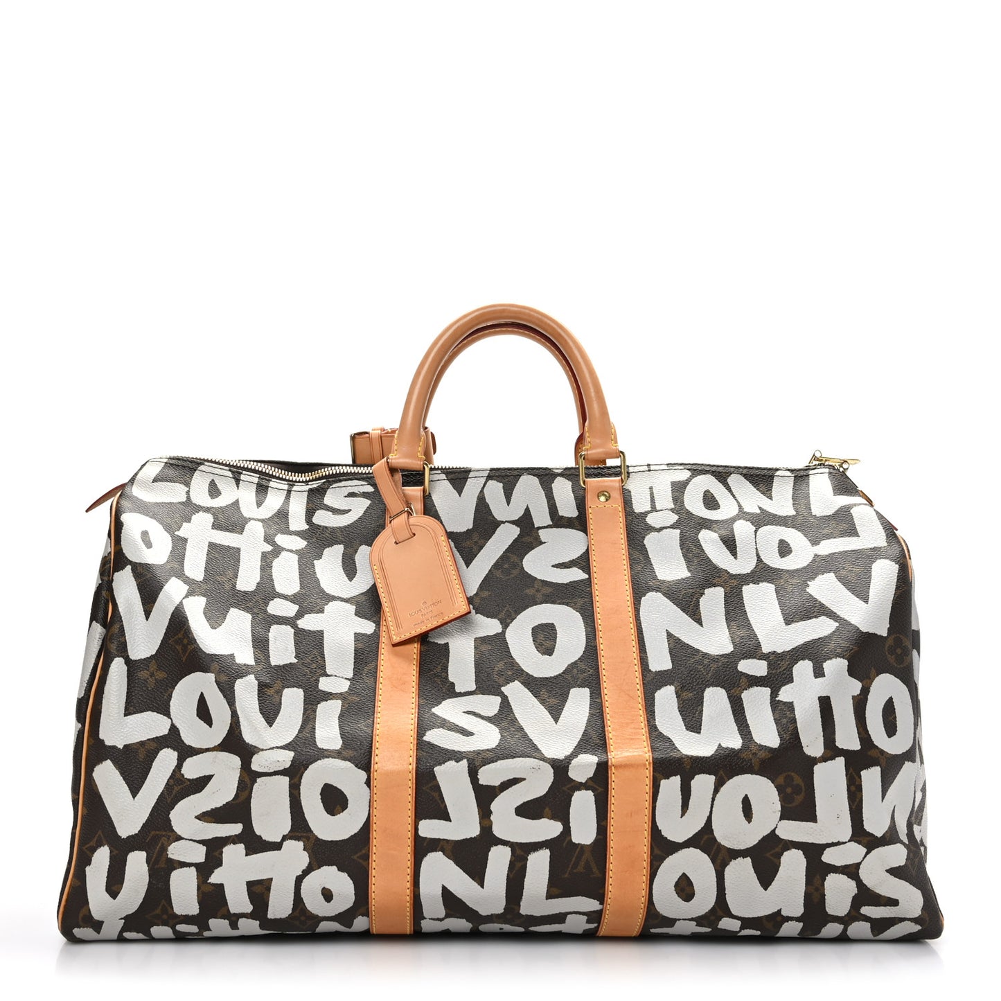 Monogram Graffiti Keepall 50 Silver