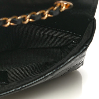 Chanel Shiny Aged Calfskin Quilted Waist Belt Bag Black 5 of 11