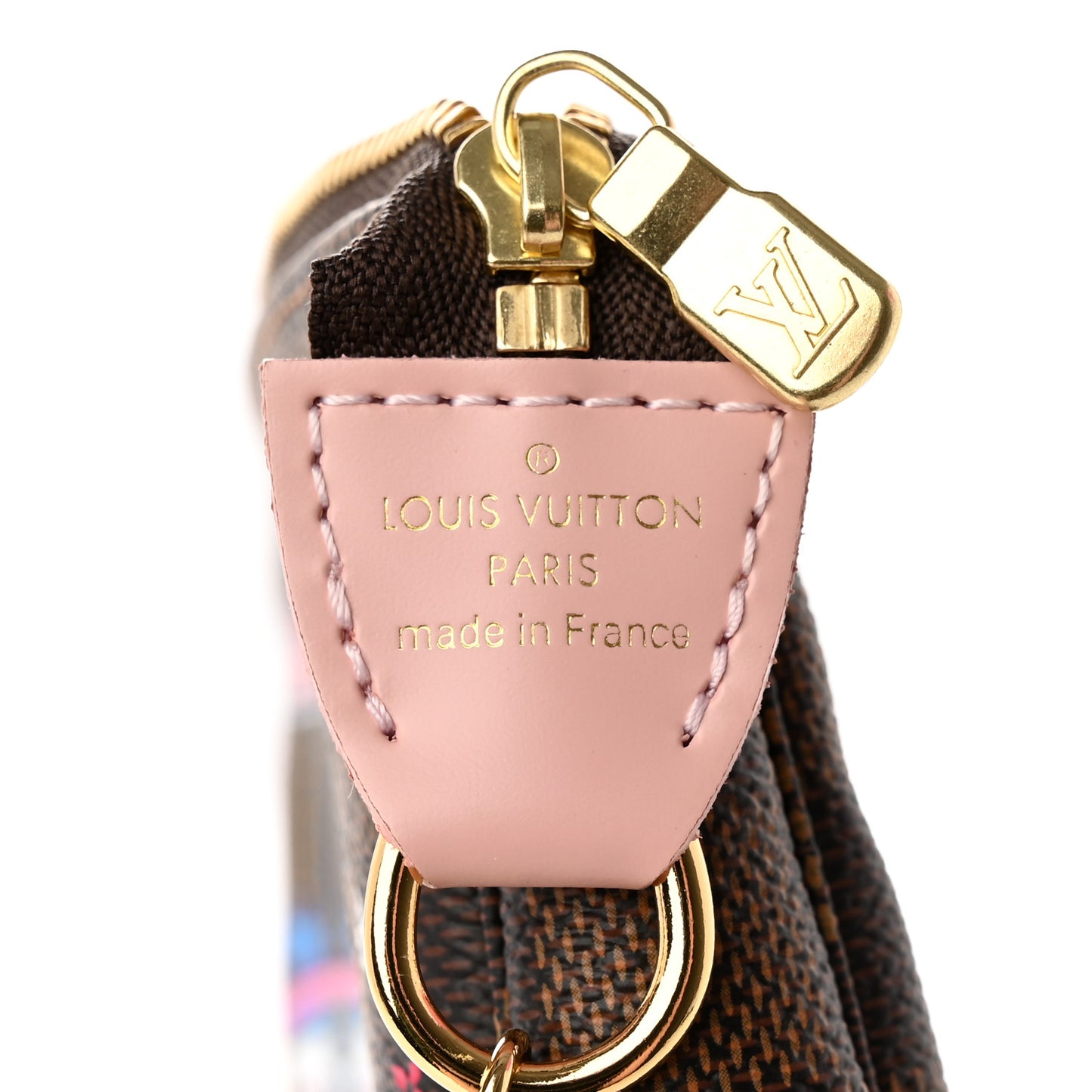 Damier Ebene 2020 Christmas Animation Big Wheel Mini Pochette Accessories Rose Ballerine