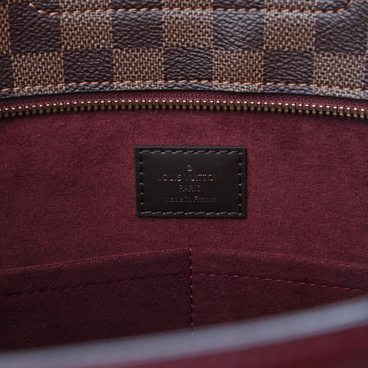 Louis Vuitton Damier Ebene Taurillon Jersey Bordeaux 6 of 9