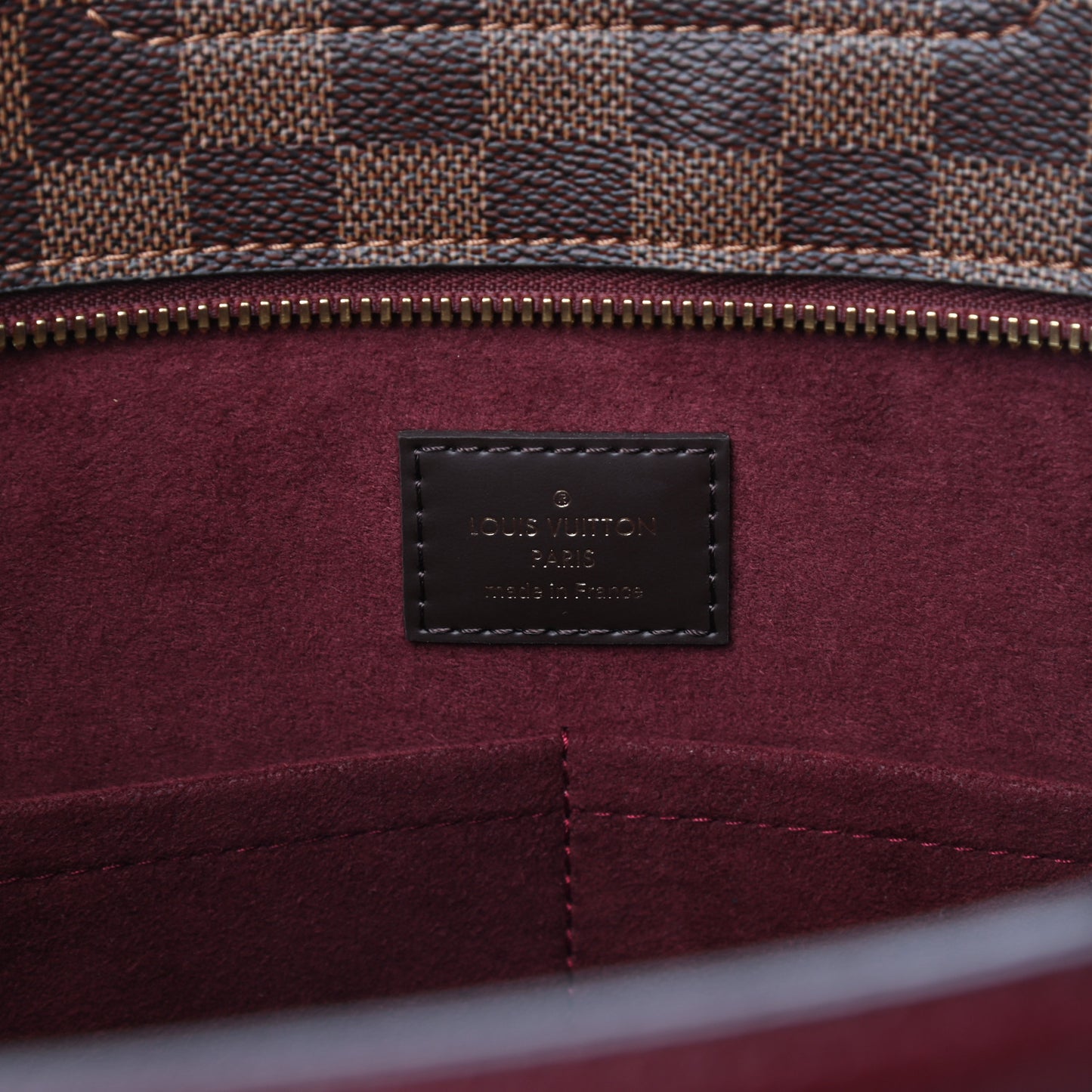 Damier Ebene Taurillon Jersey Bordeaux