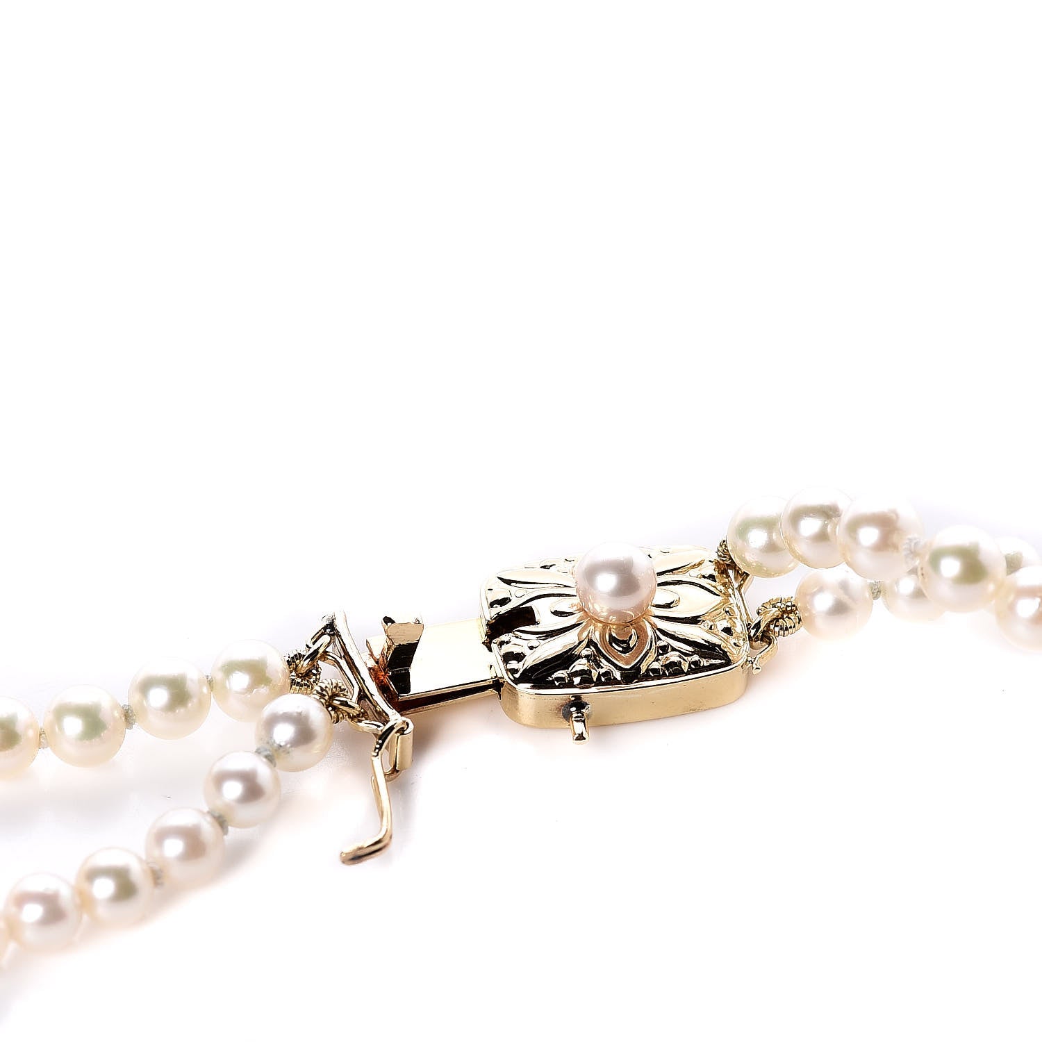 Mikimoto 18K Yellow Gold Akoya Pearl 3.5-7mm Double Strand Graduated Necklace 18" 5 of 6