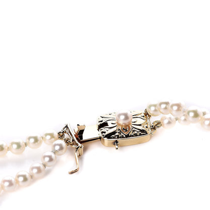 Mikimoto 18K Yellow Gold Akoya Pearl 3.5-7mm Double Strand Graduated Necklace 18" 5 of 6