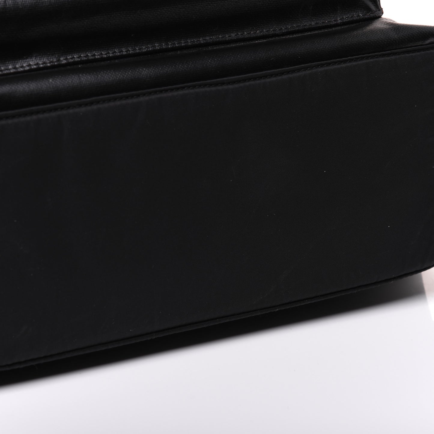 Calfskin Coated Canvas Vulcano Backpack Black