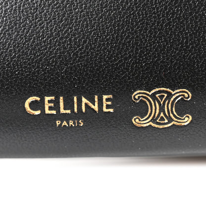 Celine Smooth Lambskin Trio Flap Crossbody Bag Black 6 of 10