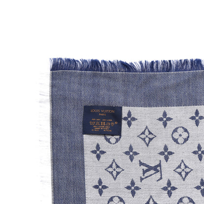 Louis Vuitton Silk Hibiscus Bandeau Blue 5 of 9