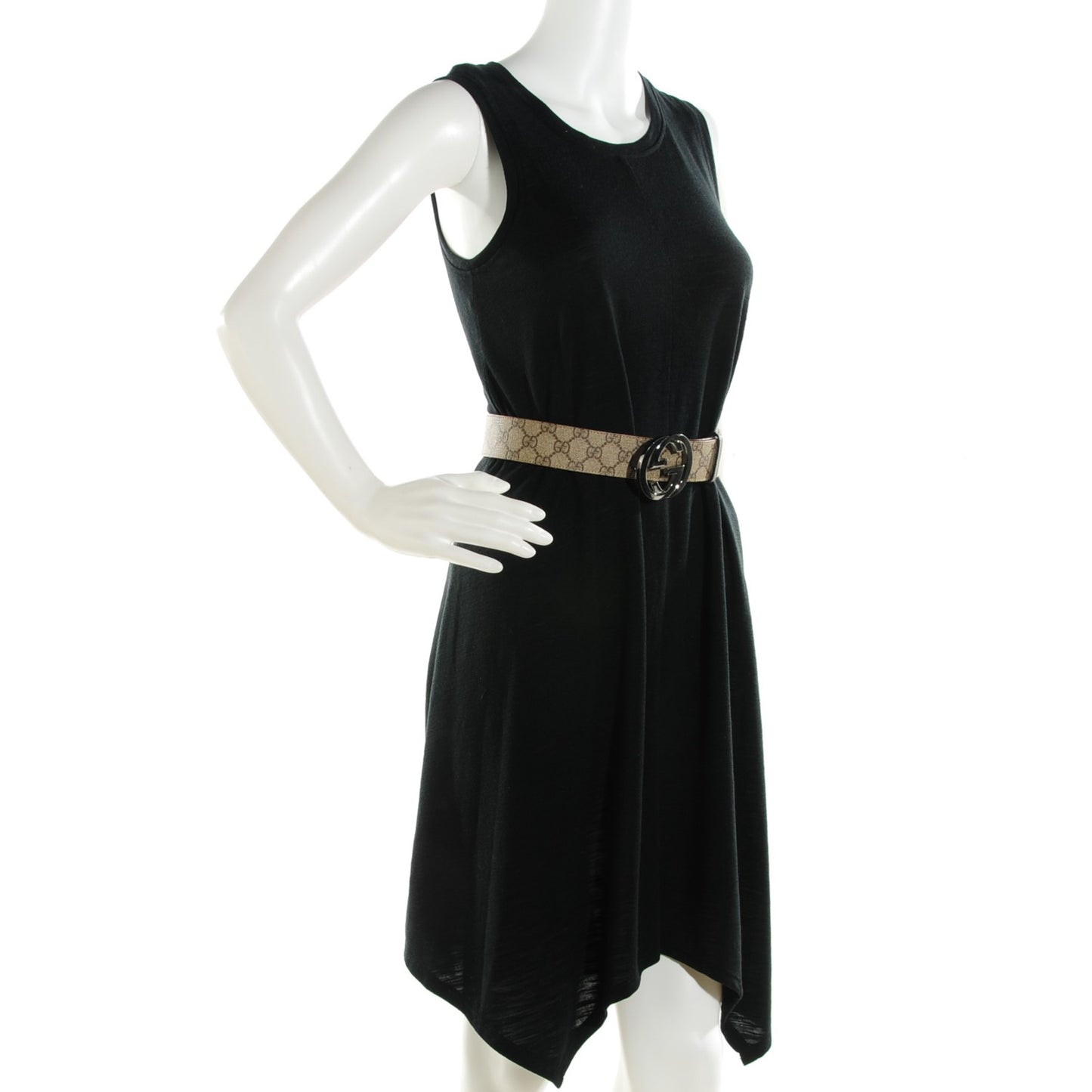 GG Plus Monogram Interlocking G Belt 85 34 Dark Brown