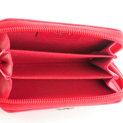 Chanel Lambskin Quilted Boy Zip Around Coin Purse Wallet Dark Pink 5 of 7