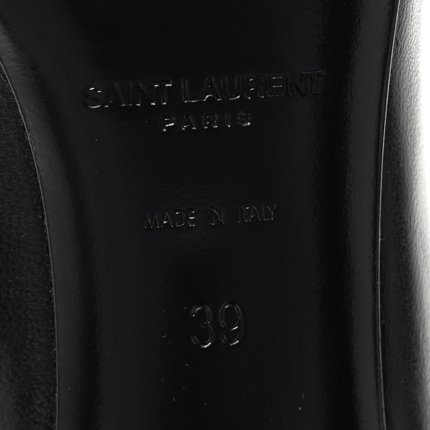Saint Laurent Santiago Russo Kate 85 Zip Bootie 39 Black 7 of 8