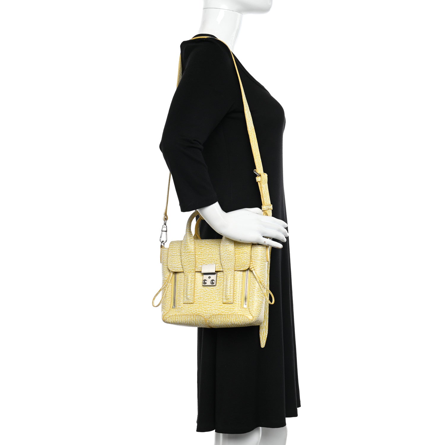 3.1 Phillip Lim Textured Calfskin Mini Pashli Satchel Ivory Mimosa 2 of 12