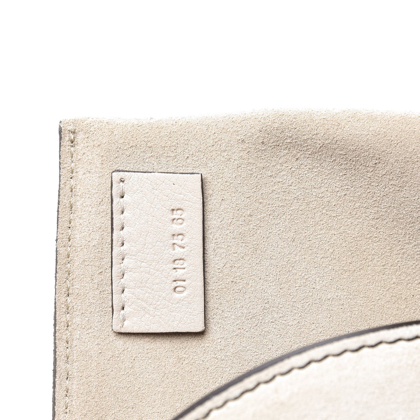 Smooth Calfskin Suede Embellished Small Pixie Bag Abstract White