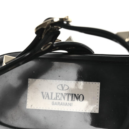 Valentino Garavani PVC Jelly Rockstud Caged Sandals 39 Black 9 of 10