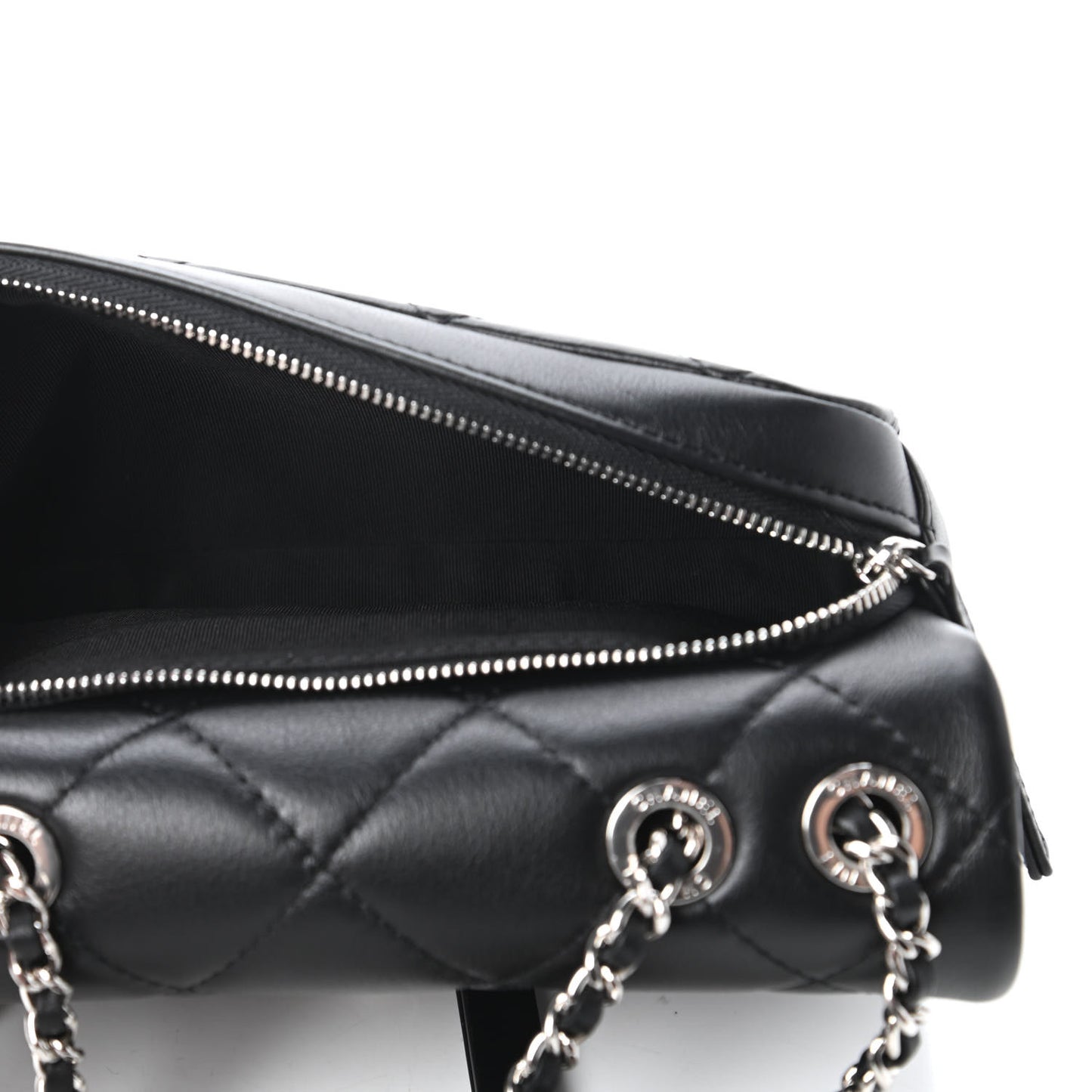 Lambskin Quilted CC Flap Black
