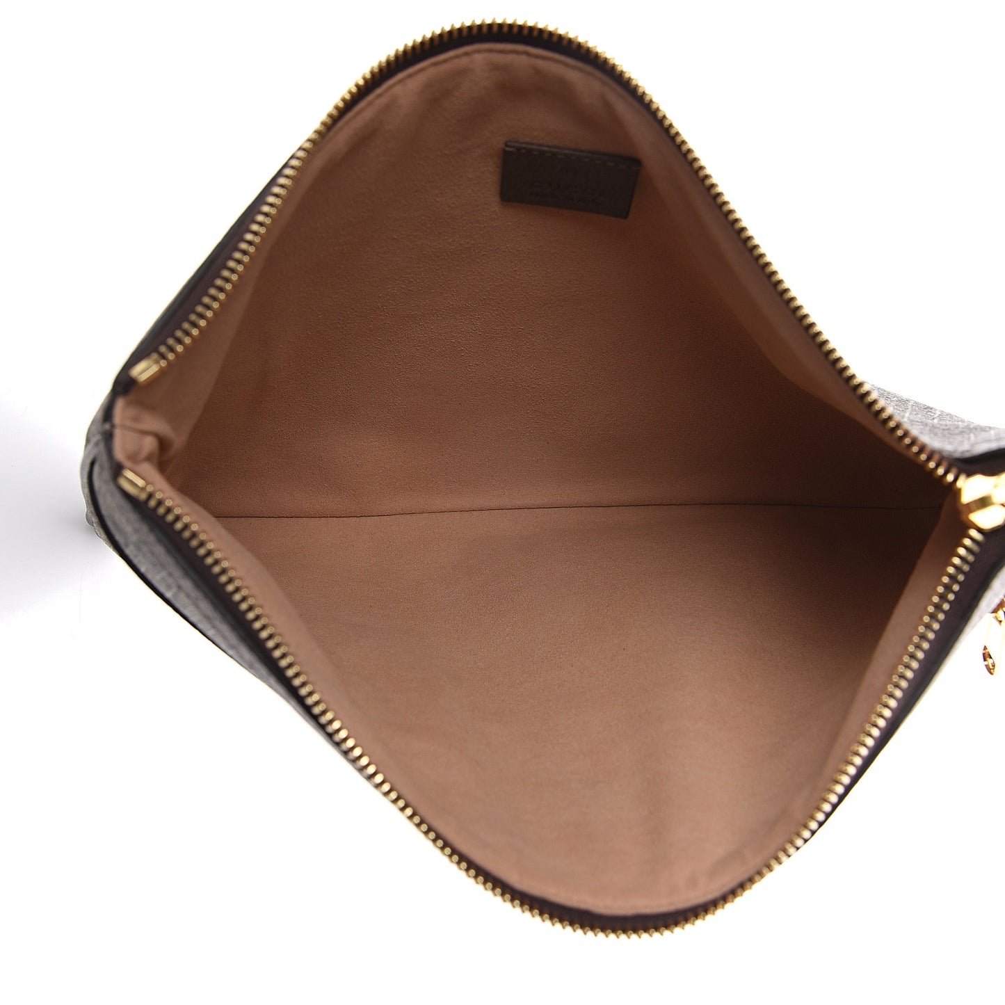 GG Supreme Monogram Large Ophidia Pouch Clutch Brown
