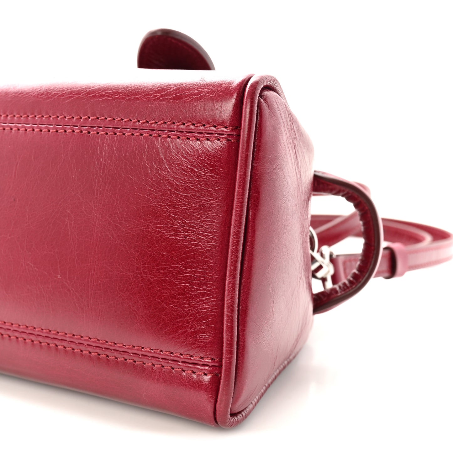 Shiny Calfskin Small Turismo Bag Burgundy