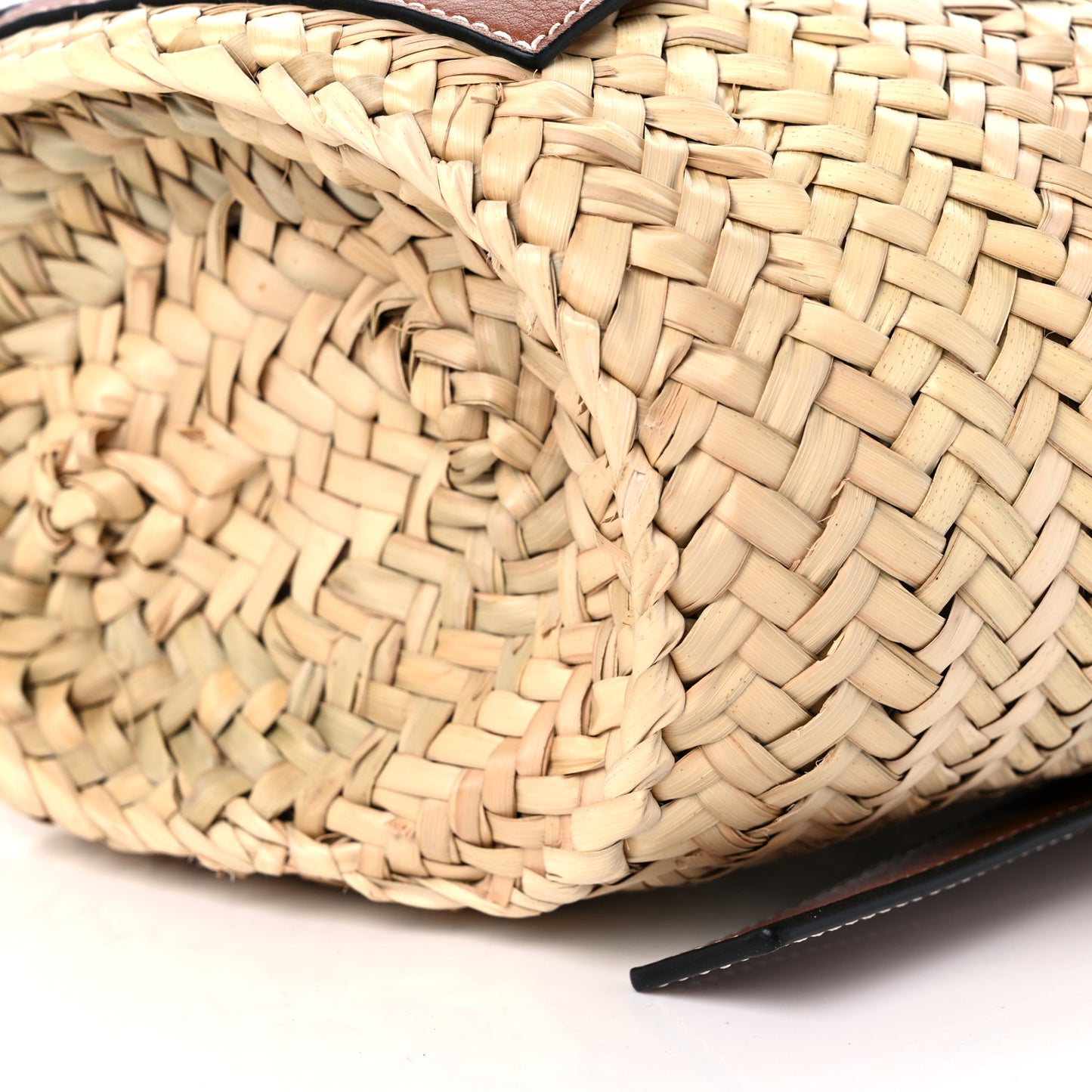 Raffia Small Basket Tote Bag Natural Tan