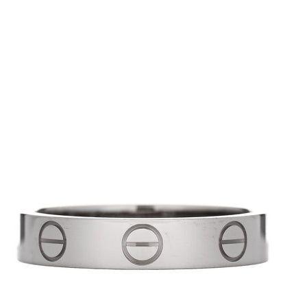 Cartier 18K White Gold 3.5mm LOVE Wedding Band Ring 51 5.75 1 of 5