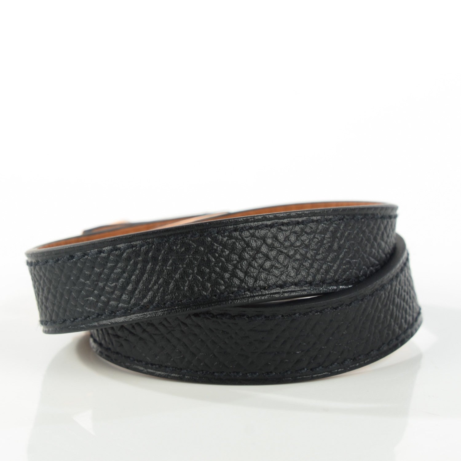 Hermes Epsom Kelly Double Tour Bracelet XS Black 3 of 8
