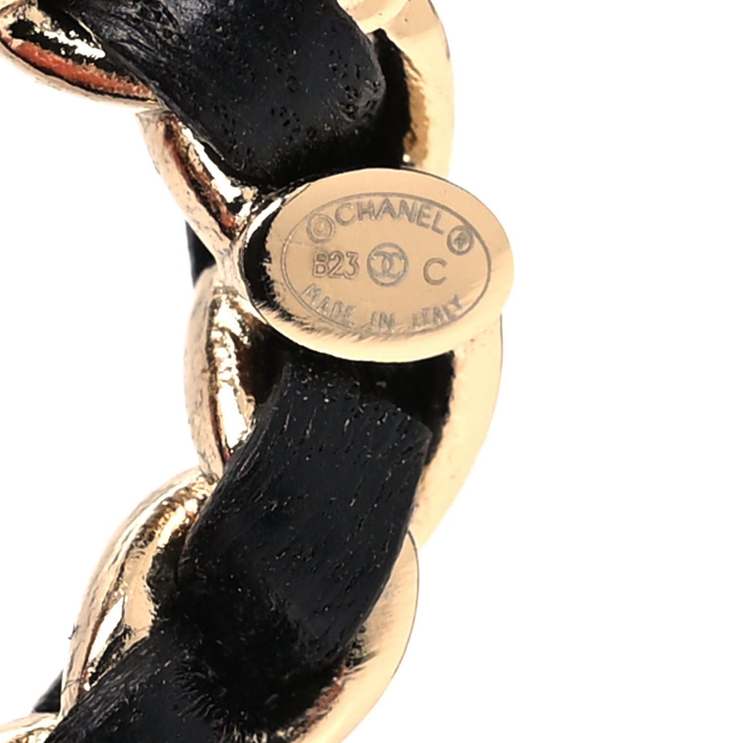 Chanel Metal Resin Lambskin Quilted CC Turnlock Chain Flap Bag Earrings Black Gold 4 of 4