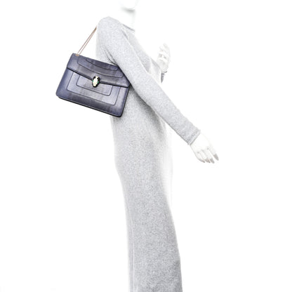 Bulgari Karung Serpenti Forever Crossbody Navy Blue 2 of 9